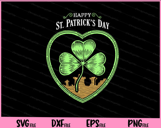 Happy St Patrick's Day love Svg Cutting Printable Files  - Premium Cutting Files in SVG, PNG & EPS Formats - Premium SVG Cutting Files for Crafts