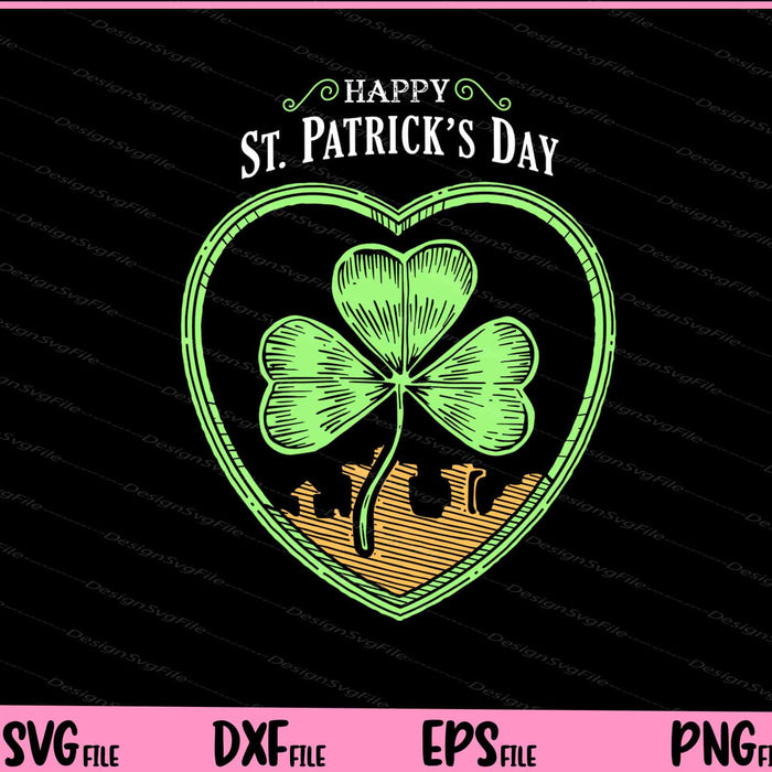 Happy St Patrick's Day love Svg Cutting Printable Files  - Premium Cutting Files in SVG, PNG & EPS Formats - Premium SVG Cutting Files for Crafts