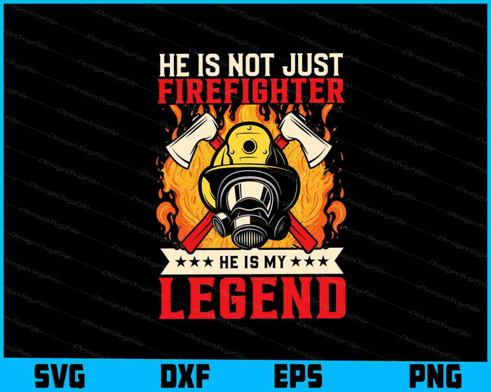 Collection of firefighter-themed designs with text and graphics on a black background.