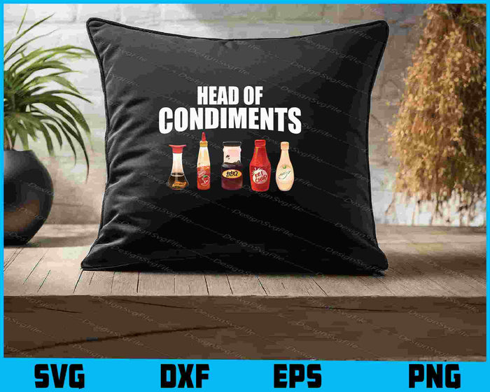 Head Of Condiments Barbecue SVG