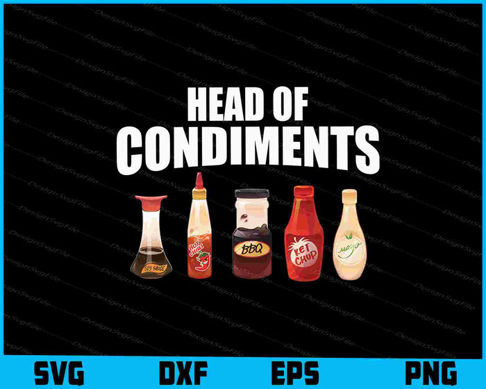 Head Of Condiments Barbecue SVG