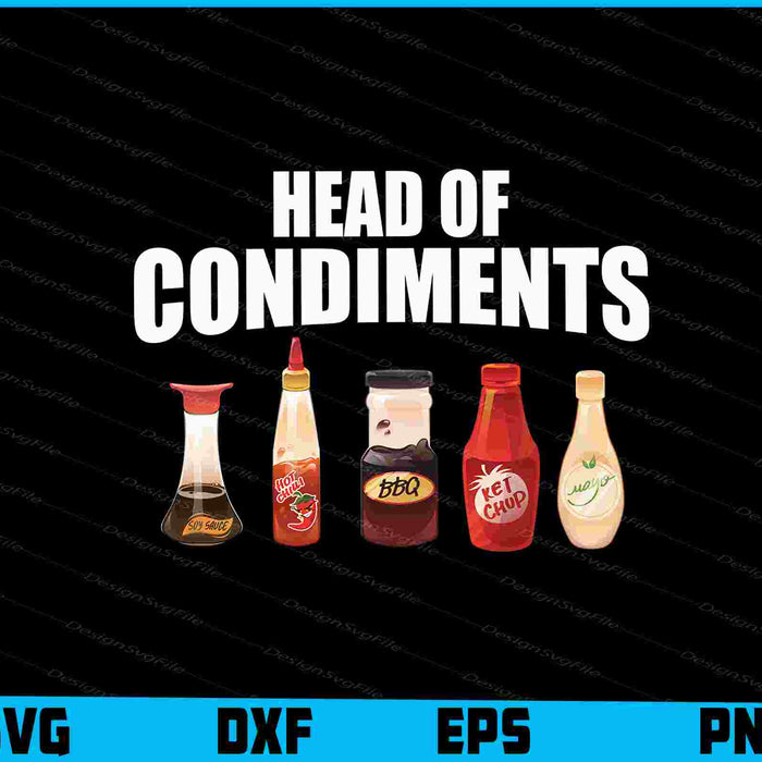 Head Of Condiments Barbecue SVG