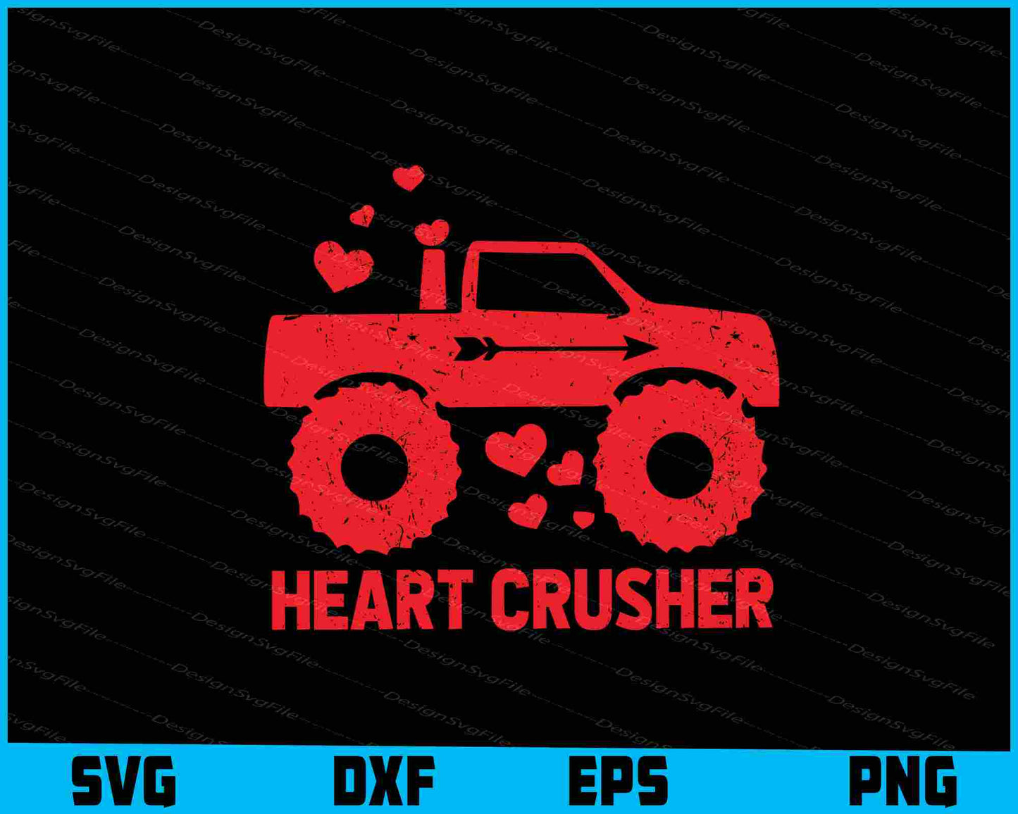 Heart Crusher Truck SVG Cutting Printable File