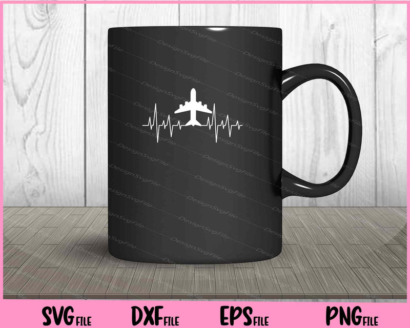 Heartbeat  Eagle fighter jet silhouette pilot Svg Cutting Printable Files  - Premium Cutting Files in SVG, PNG & EPS Formats - Premium SVG Cutting Files for Crafts