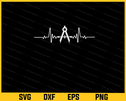 Heartbeat With Architect Svg Cutting Printable File  - Premium Cutting Files in SVG, PNG & EPS Formats - Premium SVG Cutting Files for Crafts