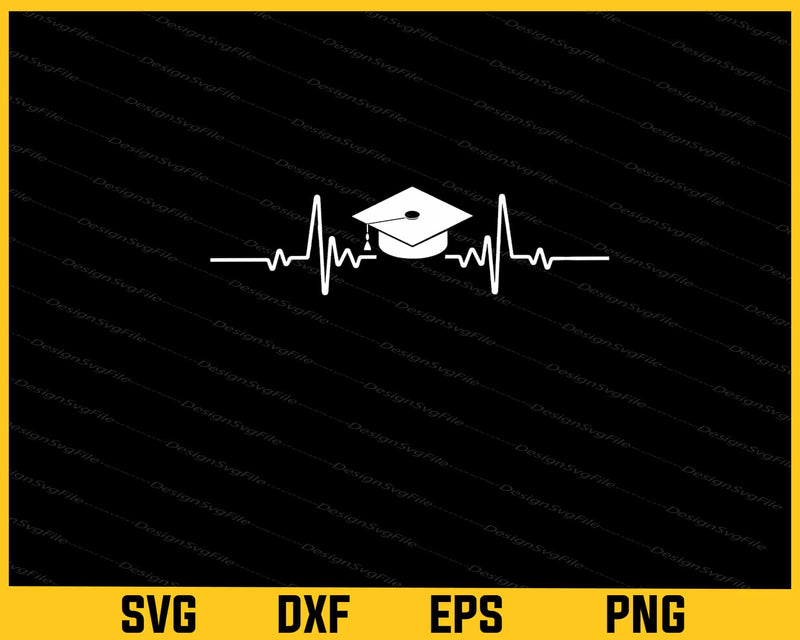 Heartbeat With Master’s Degree Svg Cutting Printable File