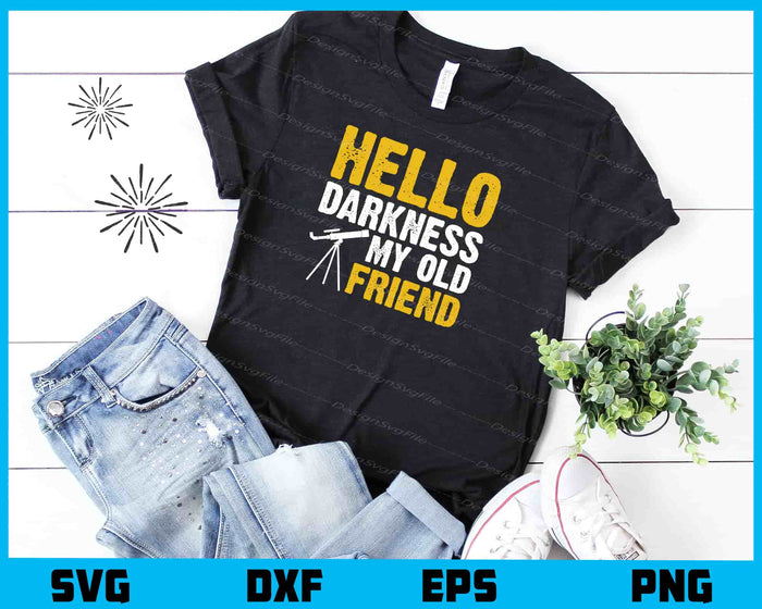 Hello Darkness My Old Friend Svg Cutting Printable File  - Premium Cutting Files in SVG, PNG & EPS Formats - Premium SVG Cutting Files for Crafts
