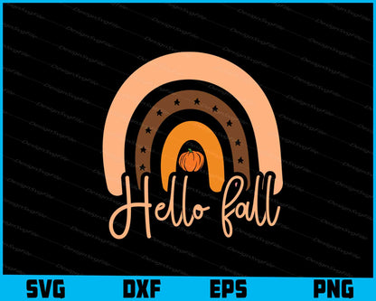 Hello Fall Svg Cutting Printable File  - Premium Cutting Files in SVG, PNG & EPS Formats - Premium SVG Cutting Files for Crafts