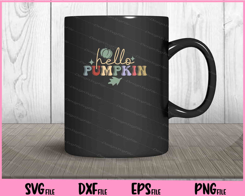 Hello Pumpkin Retro Autumn Fall mug