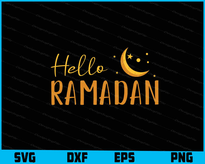 Collection of Ramadan-themed designs with text and graphics on a black background.