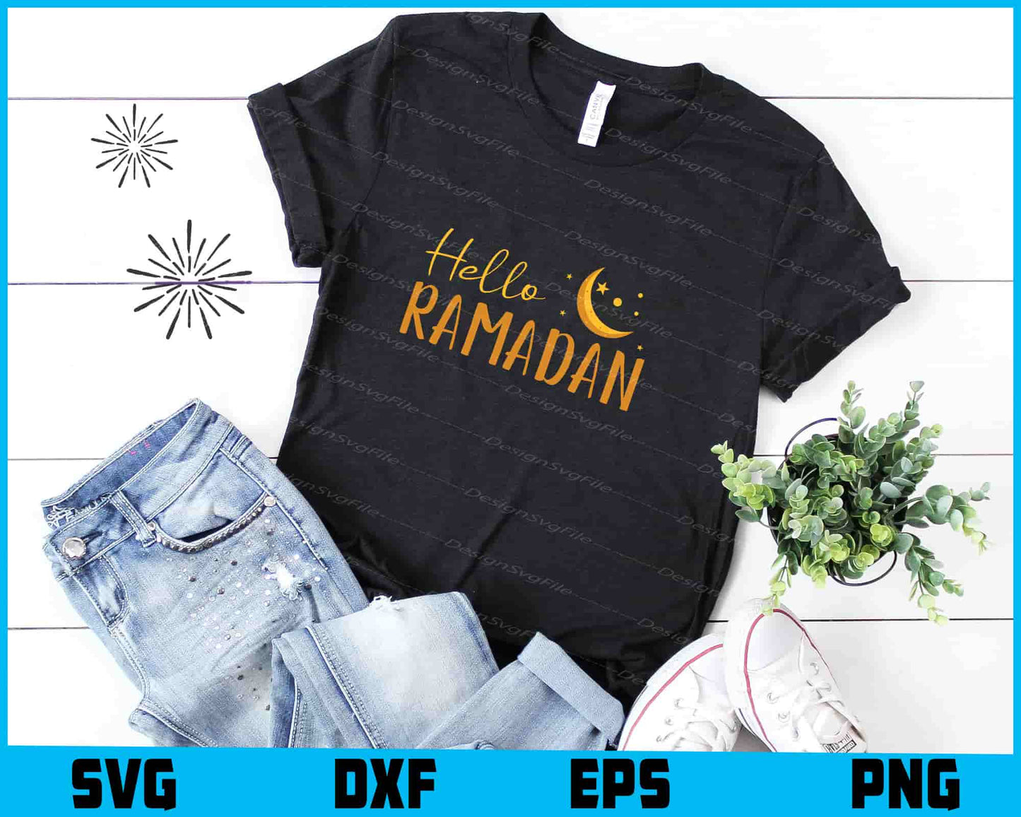 Hello Ramadan SVG, Ramadan Shirt, Islamic Design