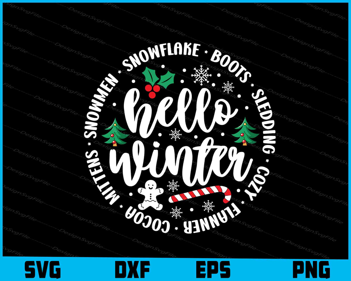 Hello Winter SVG Christmas