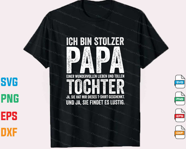 Herren Papa Vater Tochter Vatertag t shirt