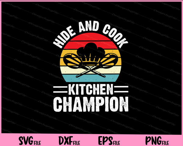 Hide And Cook Kitchen Champion  svg