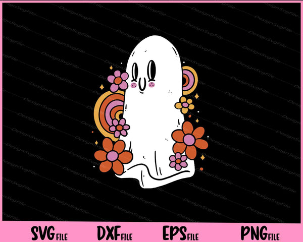 Hippie Ghost Cartoon Halloween svg