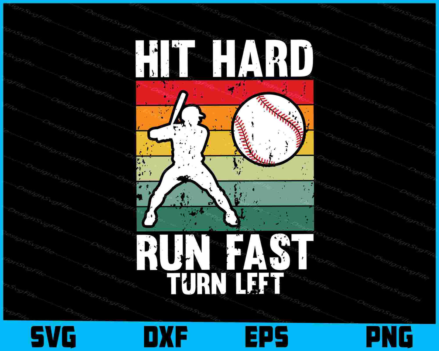 Hit Hard Run Fast Turn Left SVG