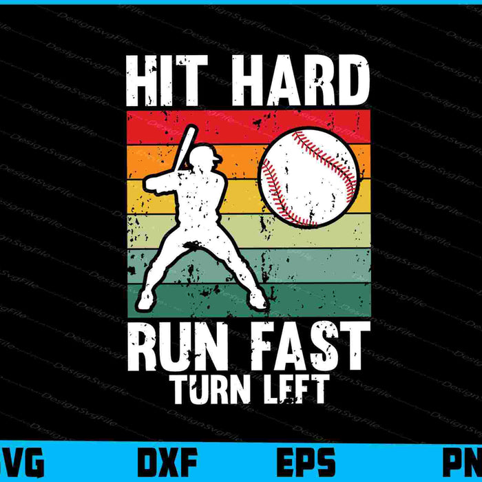 Hit Hard Run Fast Turn Left SVG