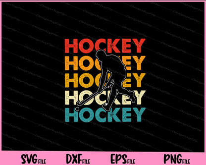 Hockey Hockey Hockey Hockey vintage Svg Cutting Printable Files  - Premium Cutting Files in SVG, PNG & EPS Formats - Premium SVG Cutting Files for Crafts