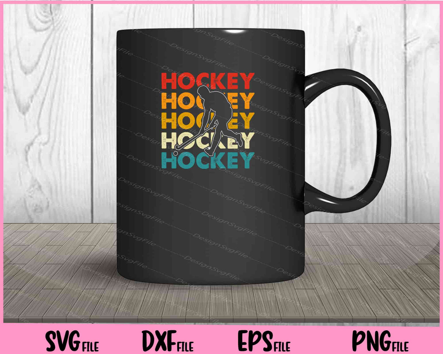 Hockey Hockey Hockey Hockey vintage Svg Cutting Printable Files  - Premium Cutting Files in SVG, PNG & EPS Formats - Premium SVG Cutting Files for Crafts