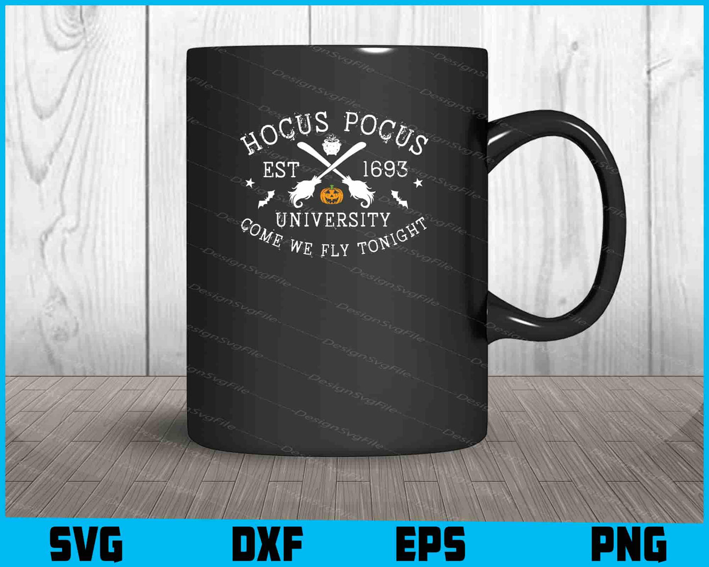 Hocus Pocus University Come We Fly Halloween SVG PNG Digital Printable File  - Premium Cutting Files in SVG, PNG & EPS Formats - Premium SVG Cutting Files for Crafts