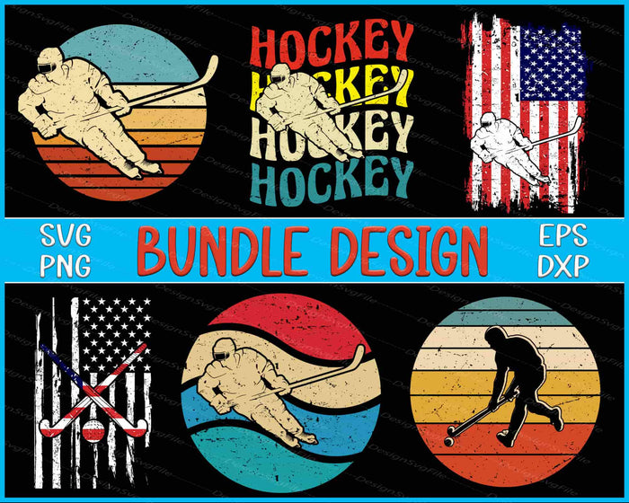 Hokey Bundle SVG, American Flag 4th Of July PNG