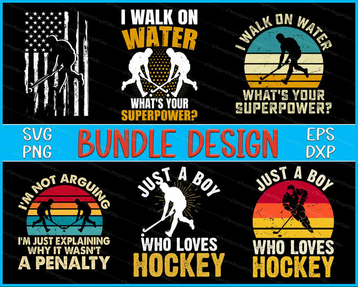 Hokey Bundle SVG, American Flag PNG