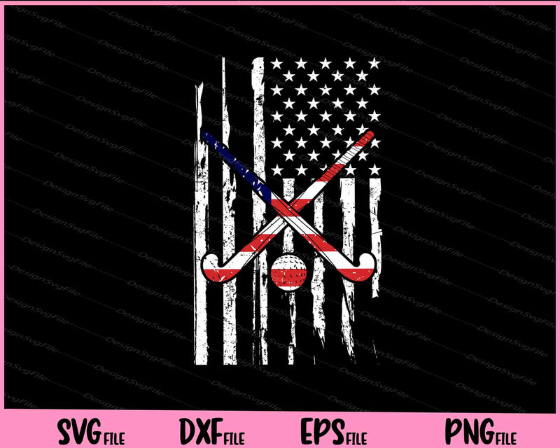 Hokey Player American Flag 4th Of July Svg Cutting Printable Files  - Premium Cutting Files in SVG, PNG & EPS Formats - Premium SVG Cutting Files for Crafts
