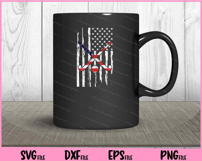 Hokey Player American Flag 4th Of July Svg Cutting Printable Files  - Premium Cutting Files in SVG, PNG & EPS Formats - Premium SVG Cutting Files for Crafts
