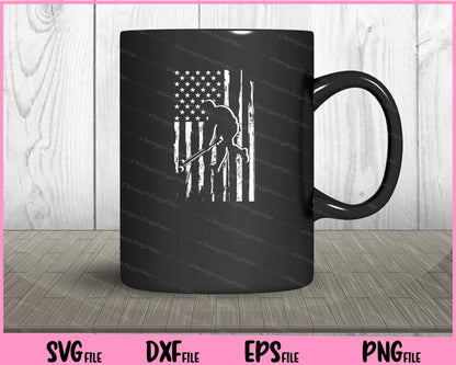 Hokey Player USA Flag Svg Cutting Printable Files  - Premium Cutting Files in SVG, PNG & EPS Formats - Premium SVG Cutting Files for Crafts