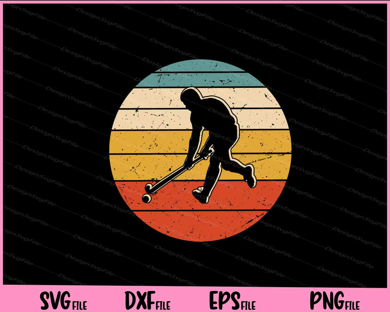 Hokey Player retro vintage Svg Cutting Printable Files  - Premium Cutting Files in SVG, PNG & EPS Formats - Premium SVG Cutting Files for Crafts