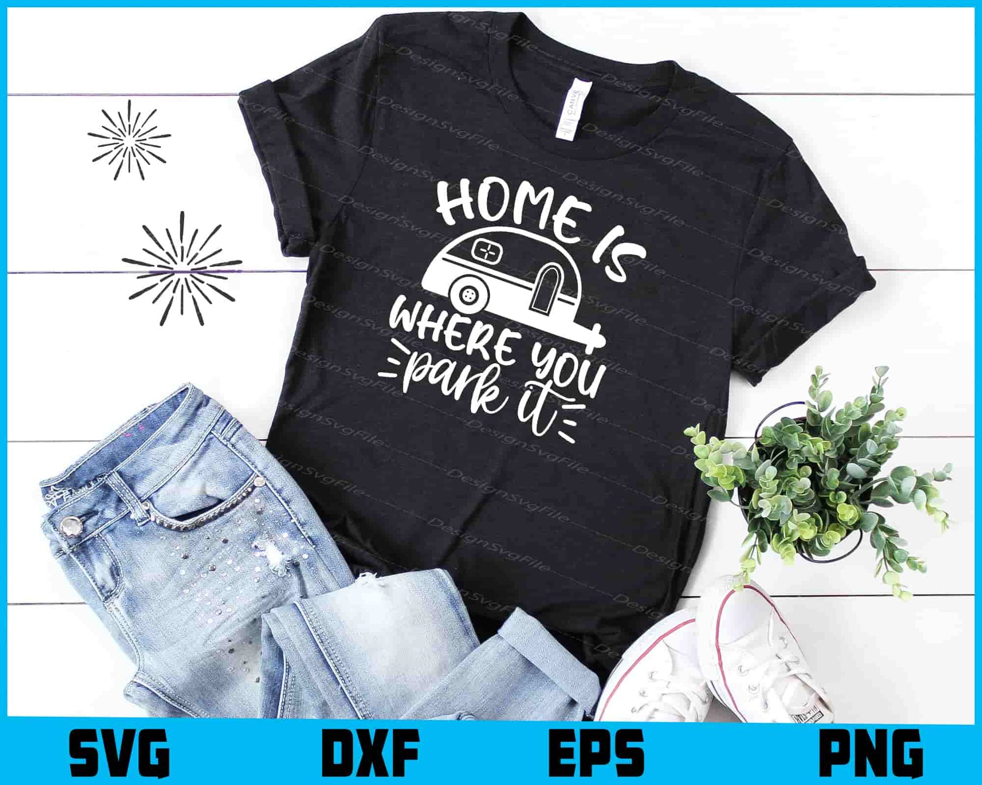 Home Is Where You Park It Camp Svg Png Dxf Digital Cutting File  - Premium Cutting Files in SVG, PNG & EPS Formats - Premium SVG Cutting Files for Crafts