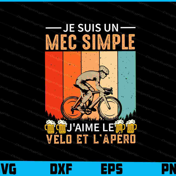 Homme Cyclisme Humour Cadeau Cycliste Vélo Et Apéro SVG