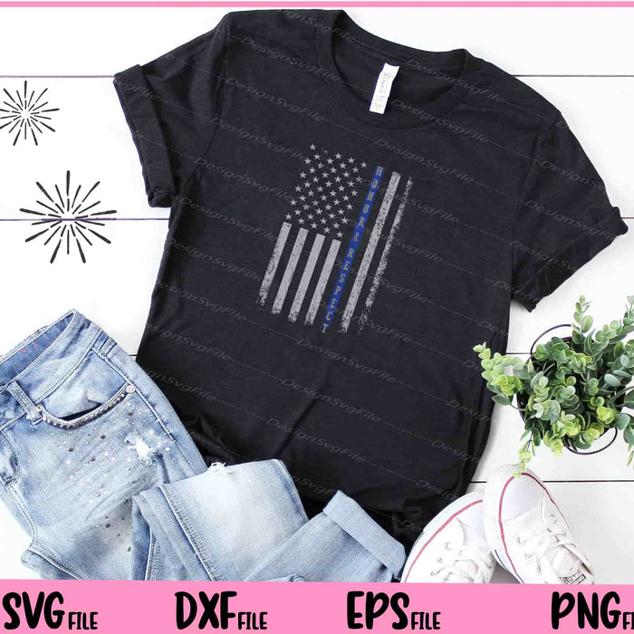 Honor & Respect Police Officer Thin Blue Line Flag Svg Cutting Printable File  - Premium Cutting Files in SVG, PNG & EPS Formats - Premium SVG Cutting Files for Crafts