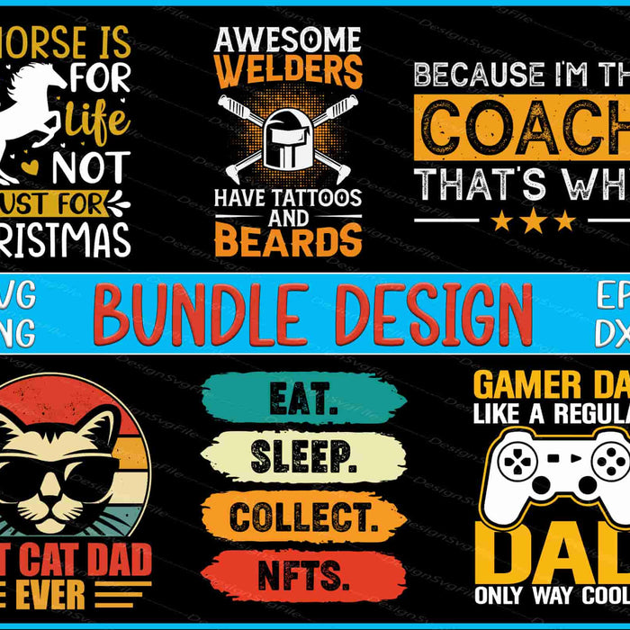Collection of humorous and motivational graphics with text and icons on a black background.