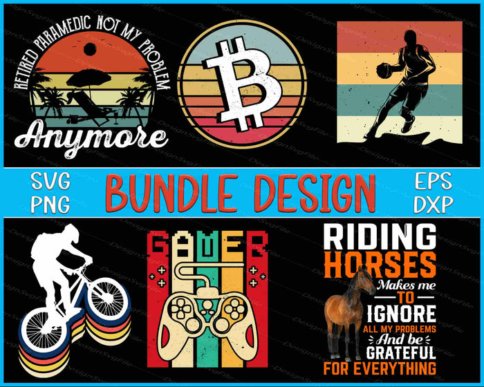Collection of graphic designs with text and icons on a black background