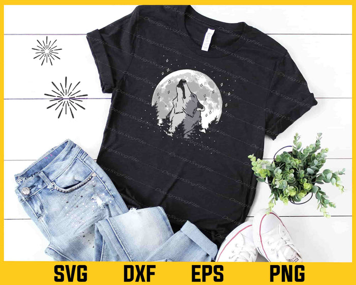 Howling Wolf Moon Svg Cutting Printable File  - Premium Cutting Files in SVG, PNG & EPS Formats - Premium SVG Cutting Files for Crafts