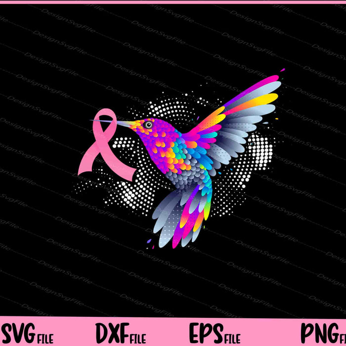 Hummingbird Breast Cancer Awareness Svg Cutting Printable Files  - Premium Cutting Files in SVG, PNG & EPS Formats - Premium SVG Cutting Files for Crafts