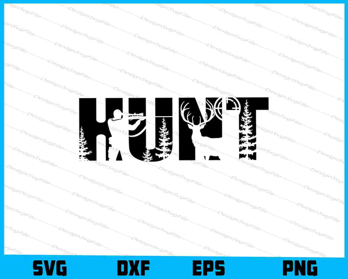 Collection of various text-based designs with icons on a white background, featuring phrases like 'Hunt', 'Fishing', and 'Coffee'.