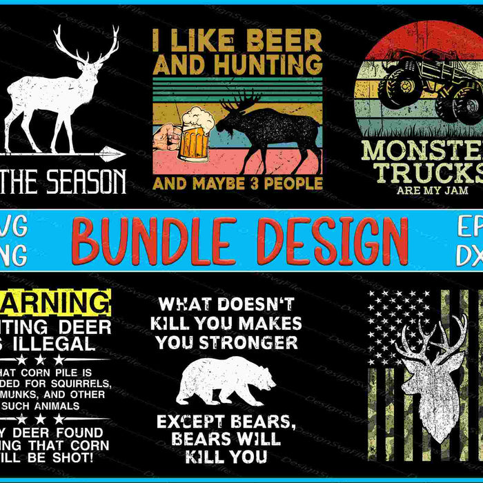 Hunting Bundle SVG, Monster Truck PNG