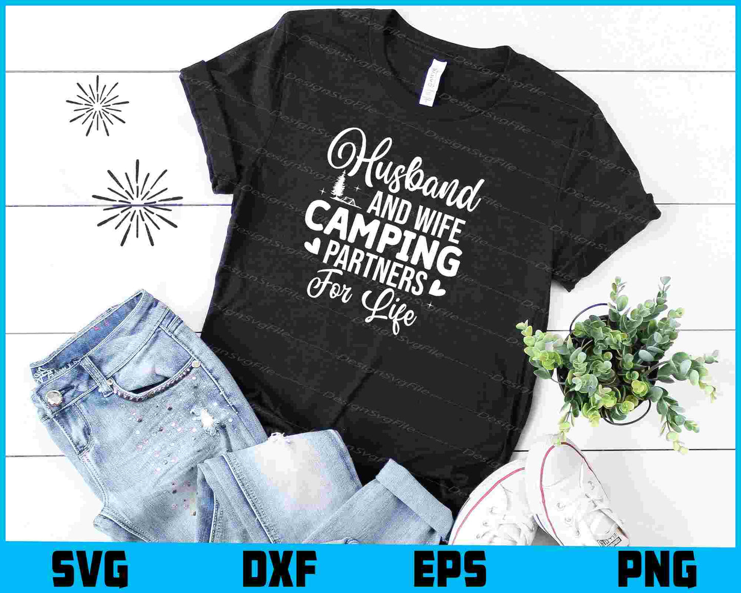 Husband And Wife Camping Partners For Life Svg Png Dxf Digital Cutting File  - Premium Cutting Files in SVG, PNG & EPS Formats - Premium SVG Cutting Files for Crafts