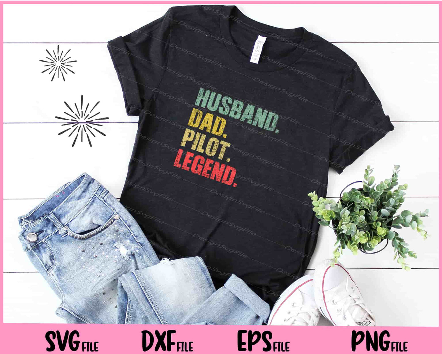 Husband Dad Pilot Legend Svg Cutting Printable Files  - Premium Cutting Files in SVG, PNG & EPS Formats - Premium SVG Cutting Files for Crafts