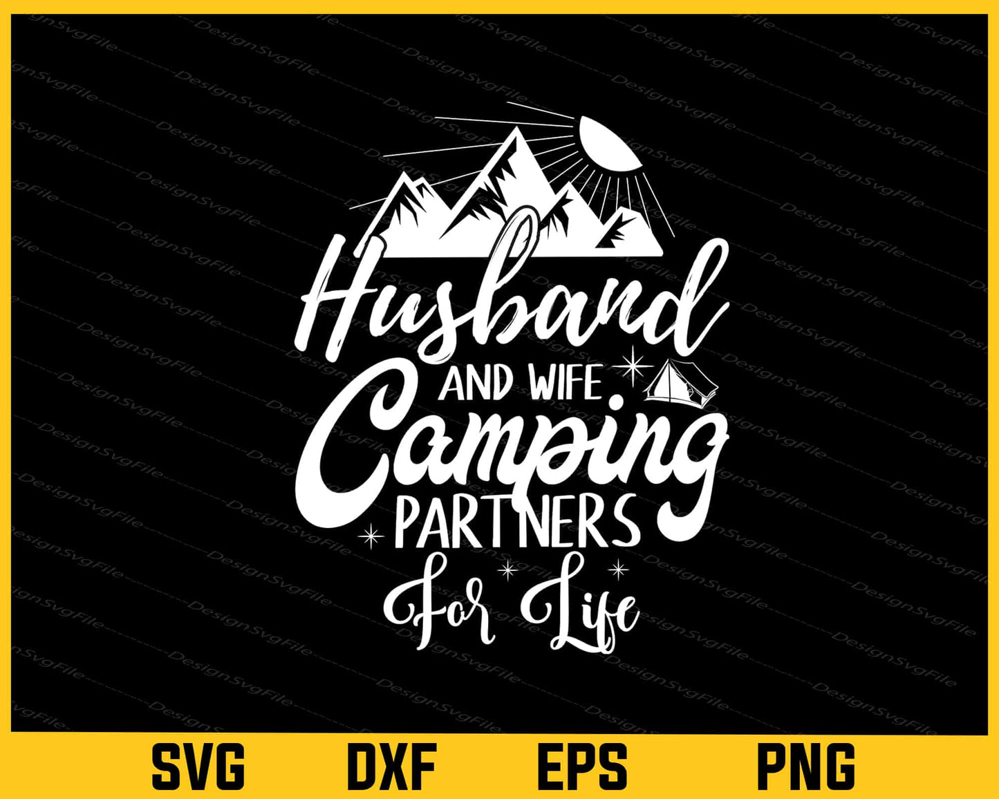 Husband Wife Camping Partners Svg Cutting Printable File  - Premium Cutting Files in SVG, PNG & EPS Formats - Premium SVG Cutting Files for Crafts