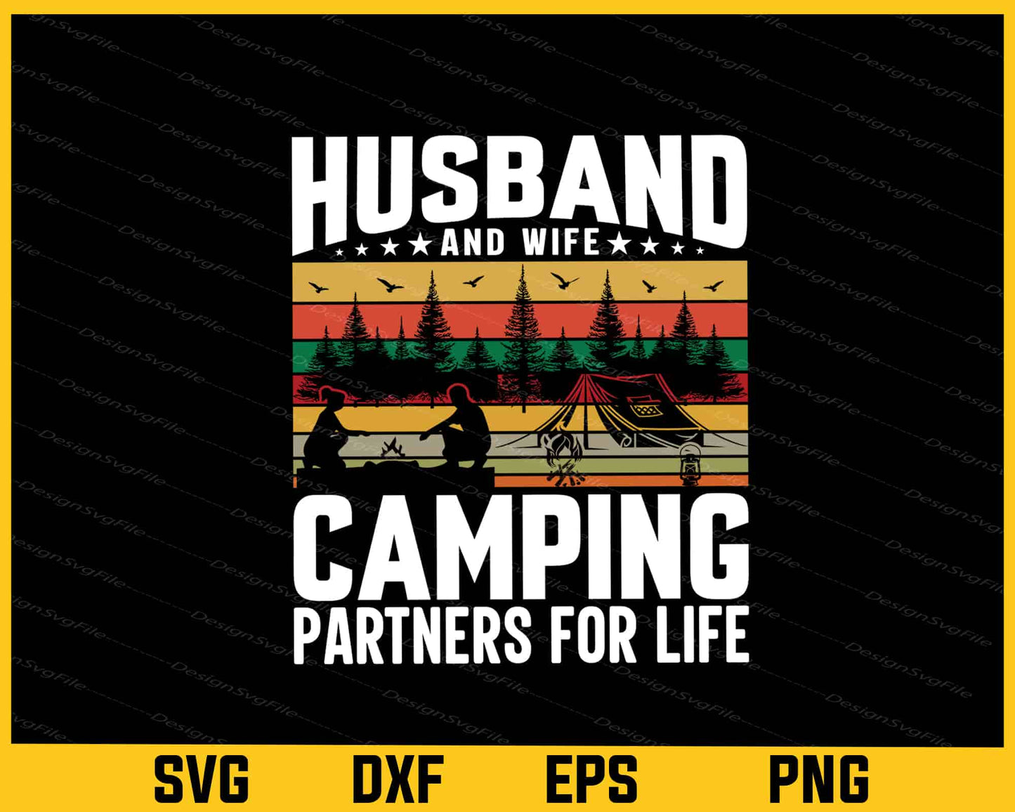 Husband and Wife Camping Partners For Life Svg Cutting Printable File  - Premium Cutting Files in SVG, PNG & EPS Formats - Premium SVG Cutting Files for Crafts