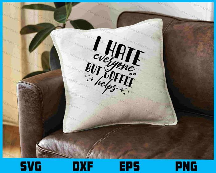 Collection of various text-based designs with icons on a white background, featuring phrases like 'Hunt', 'Fishing', and 'Coffee'.