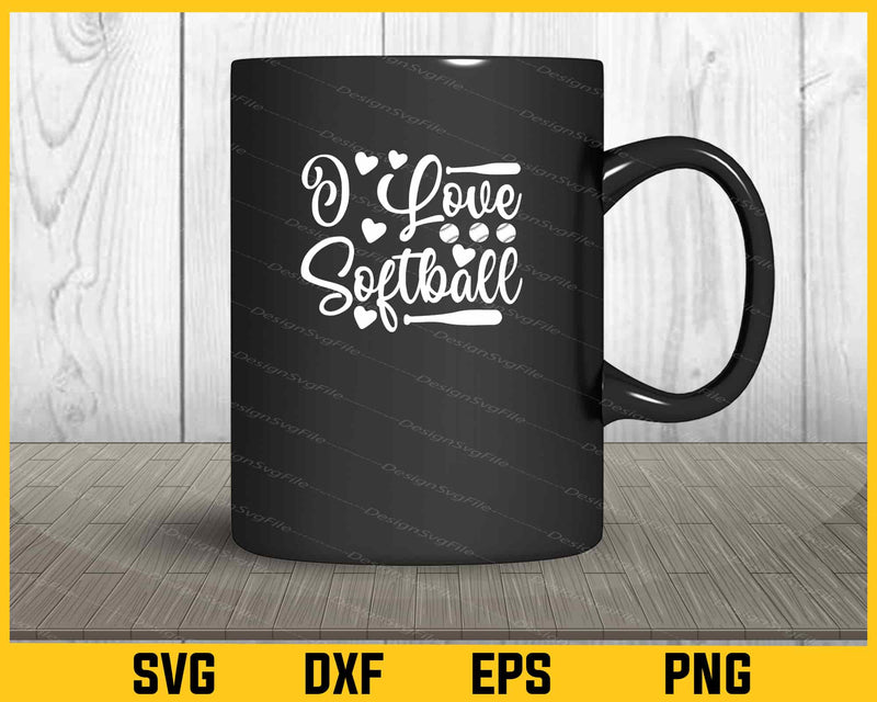 I Love Softball mug