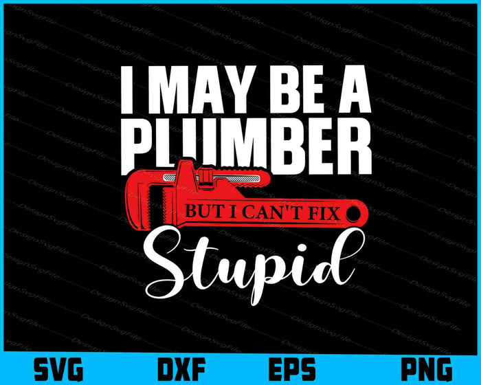 Collection of plumber-themed designs with text and graphics on a black background.
