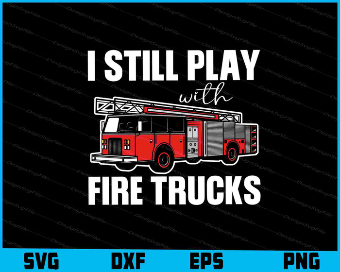 Collection of firefighter-themed designs with text and graphics on a black background.