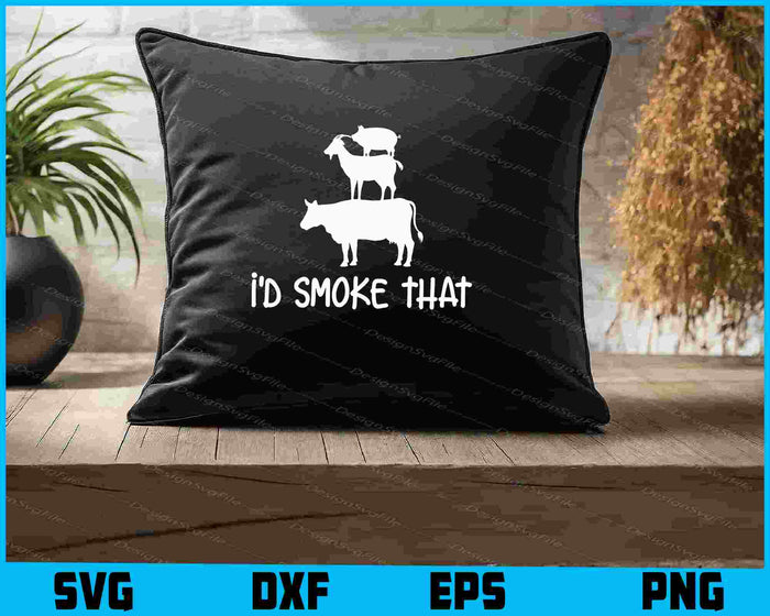 I’d Smoke That Retro Grilling BBQ SVG