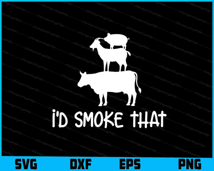 I’d Smoke That Retro Grilling BBQ SVG