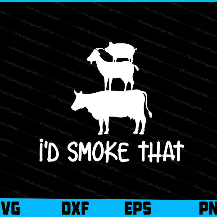 I’d Smoke That Retro Grilling BBQ SVG